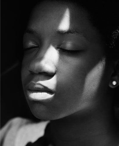 Sleeping Woman With Shard Of Light On Face